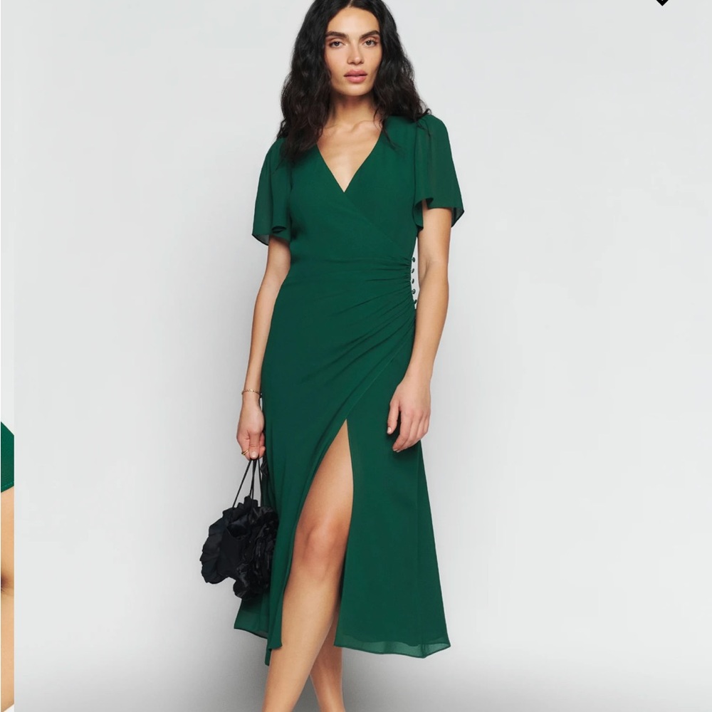Reformation Breanna Dress - size 8 Emerald